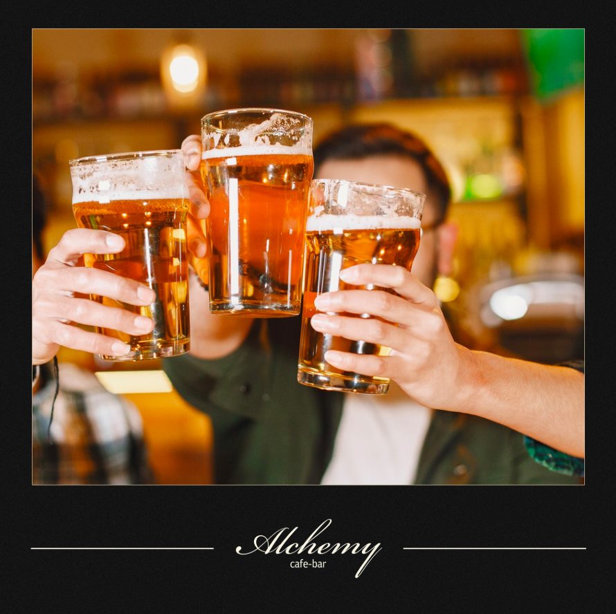 Friends enjoying beer together