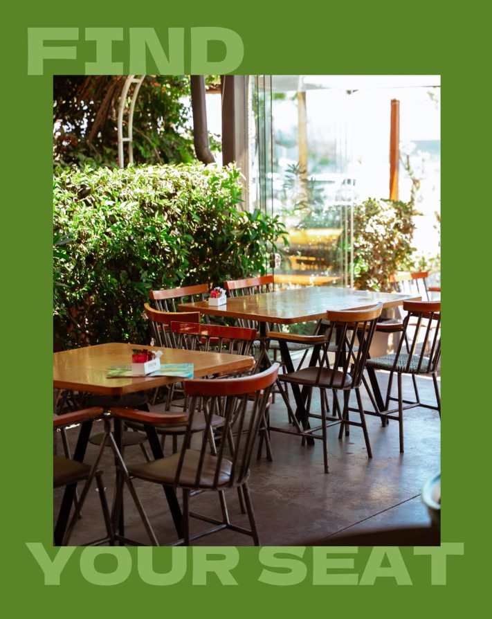 Find your seat — cafe terrace tables